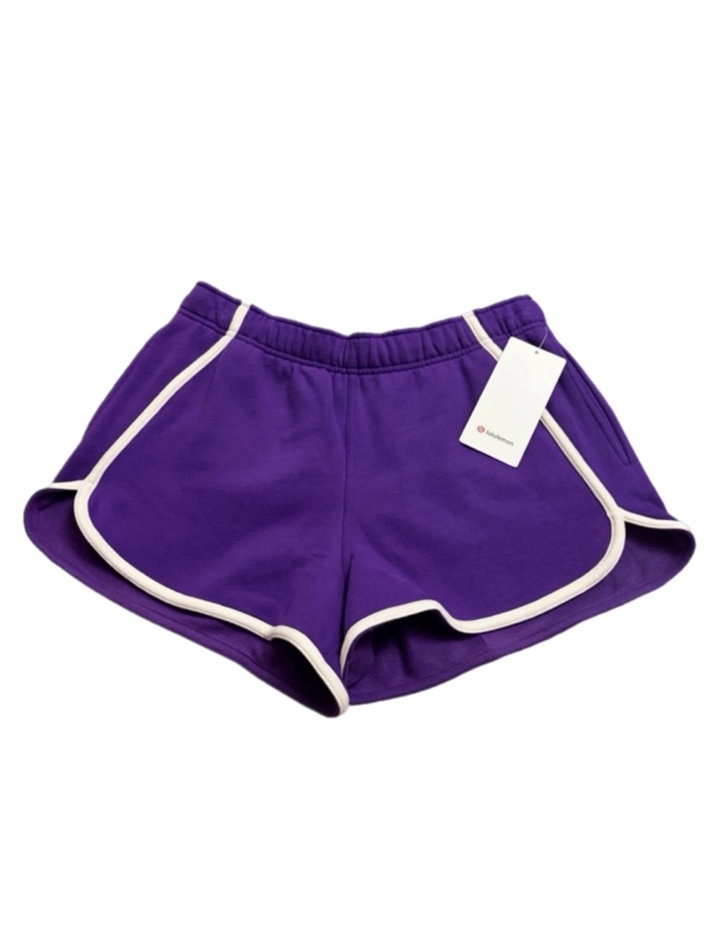 NWT Lululemon Scuba Mid-Rise Oversized Short 3" *Trim (College Purple/Ivory) L